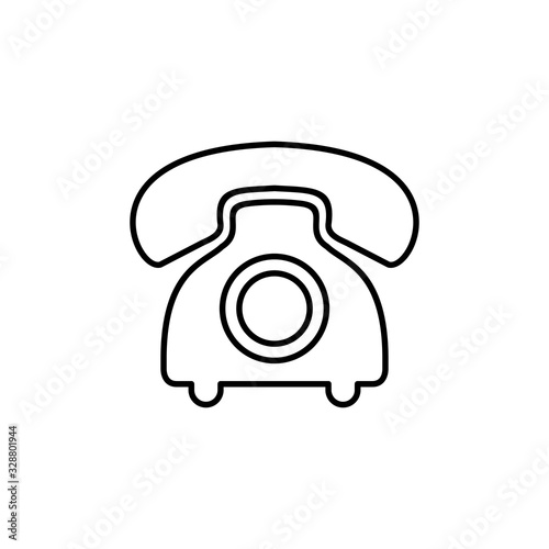 Telephone icon isolated on white background. Phone icon vector. Call icon vector.