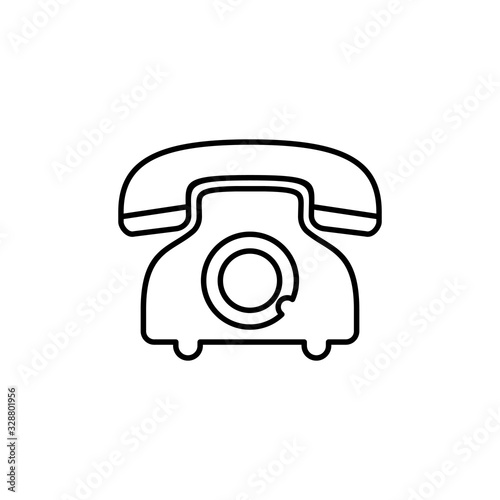 Telephone icon isolated on white background. Phone icon vector. Call icon vector.