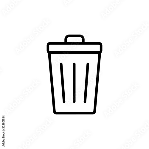 Trash icon isolated on white background. trash can icon. Delete icon vector
