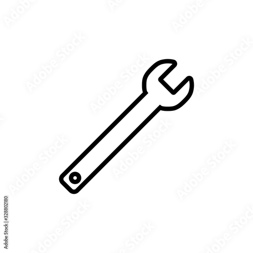 wrench icon isolated on white background. Wrench vector icon. Spanner symbol