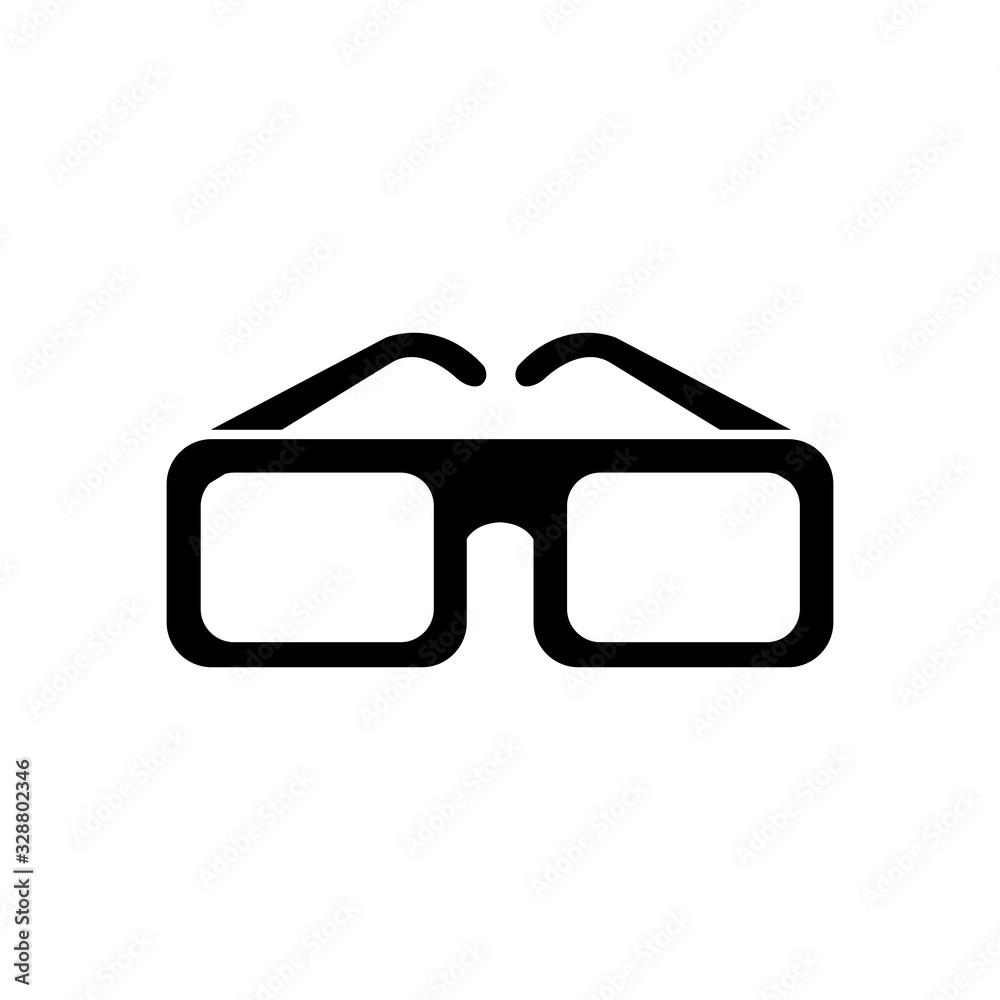 Isolated 3d glasses silhouette style icon vector design