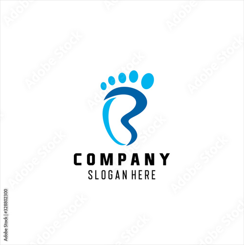 foot logo design template
