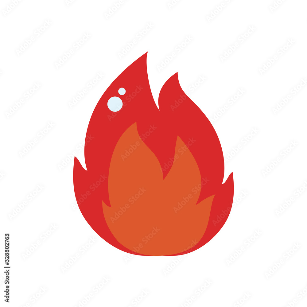 Isolated flame flat style icon vector design Isolated flame flat style icon vector design