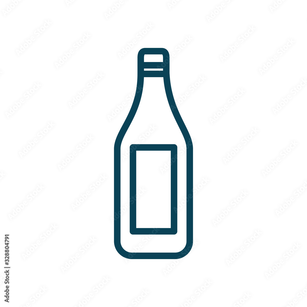 Isolated drink bottle line style icon vector design Isolated drink bottle line style icon vector design