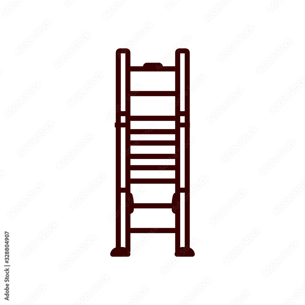 Isolated construction ladder line style icon vector design Isolated construction ladder line style icon vector design