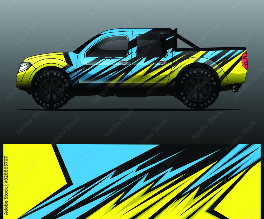 truck decal graphic wrap vector, abstract background truck decal graphic wrap vector, abstract background