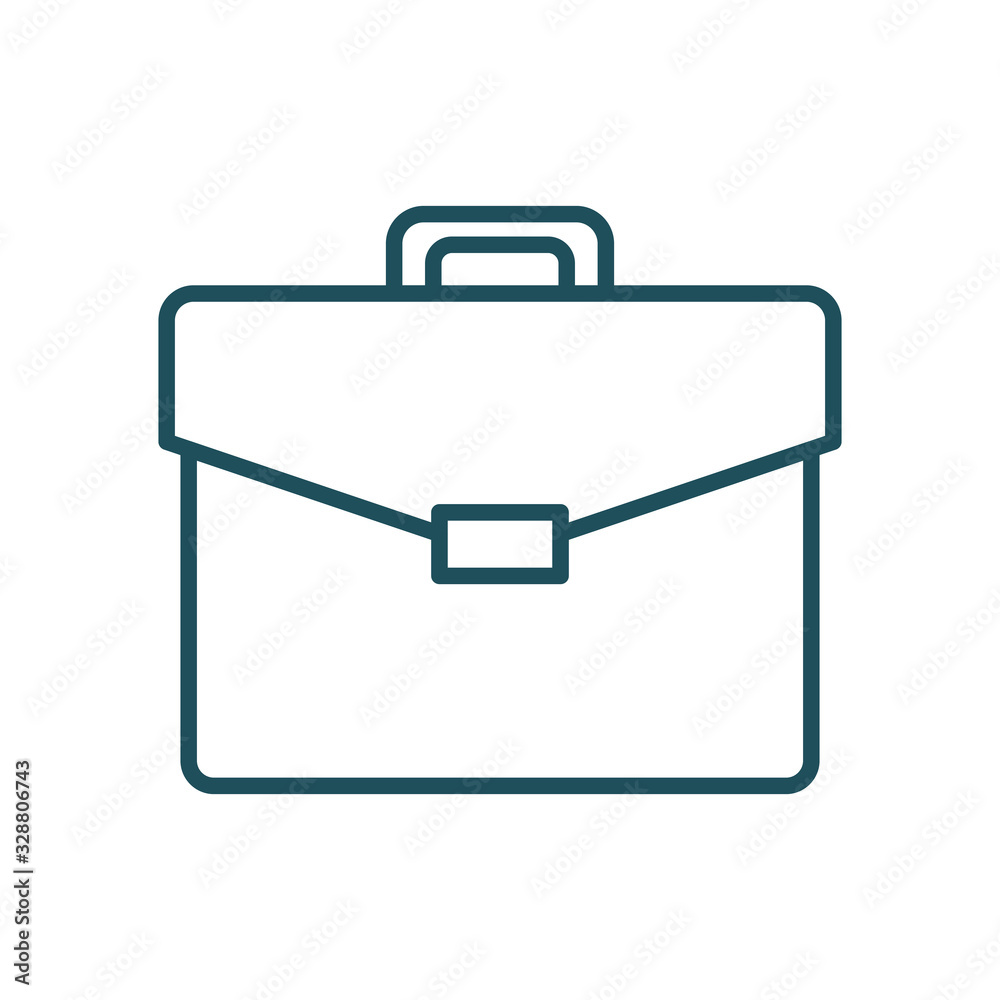 Isolated suitcase bag line style icon vector design Isolated suitcase bag line style icon vector design