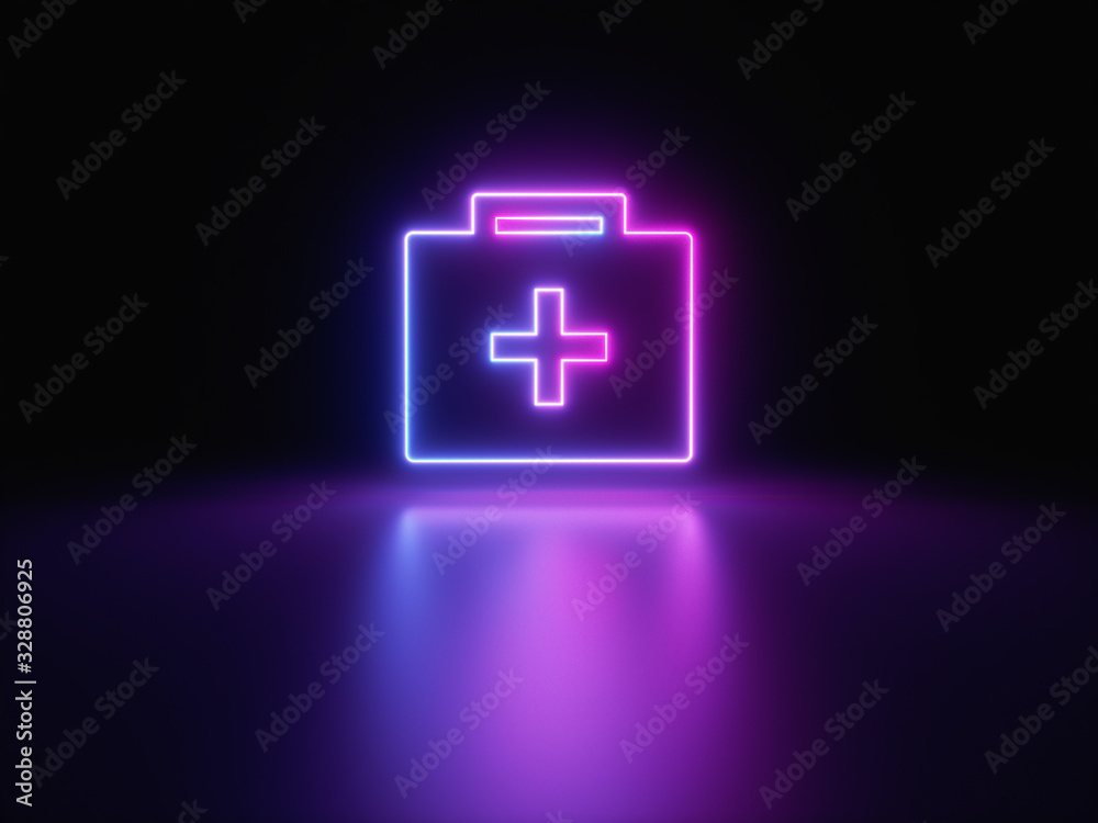 Blue and purple neon light icon isolated in black background. Vibrant colors, laser show. 3d rendering - illustration. Blue and purple neon light icon isolated in black background. Vibrant colors, laser show. 3d rendering - illustration.