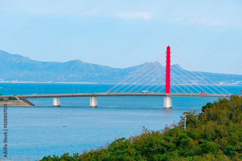 Fototapeta premium 海中道路 沖縄 日本