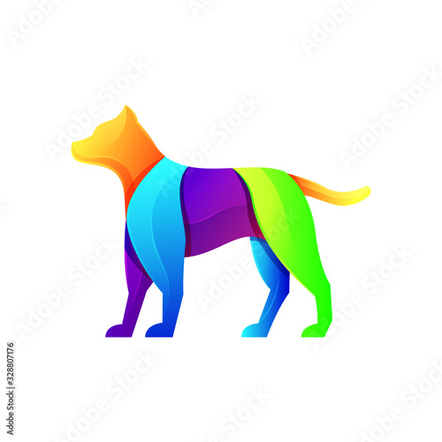 Dog Modern Logo Illustration Vector Template-01