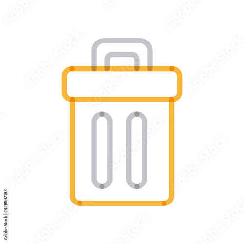 Isolated trash multiply line style icon vector design