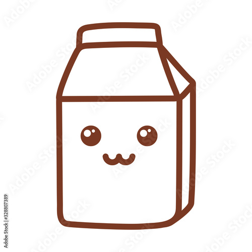 milk box , line style icon