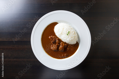 カレーライス（真俯瞰）