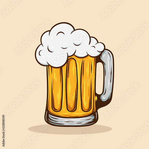 vintage retro beer vector illustration