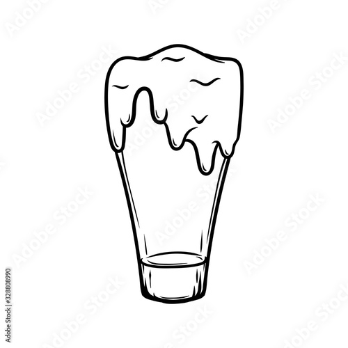 vintage retro beer vector illustration