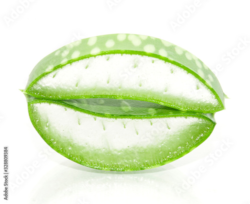 Wallpaper Mural Aloe vera slice on white background. Torontodigital.ca