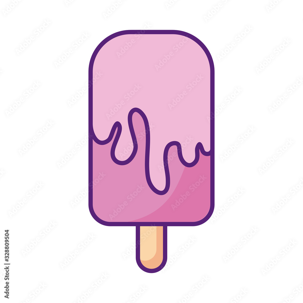 ice cream bar icon, flat style ice cream bar icon, flat style