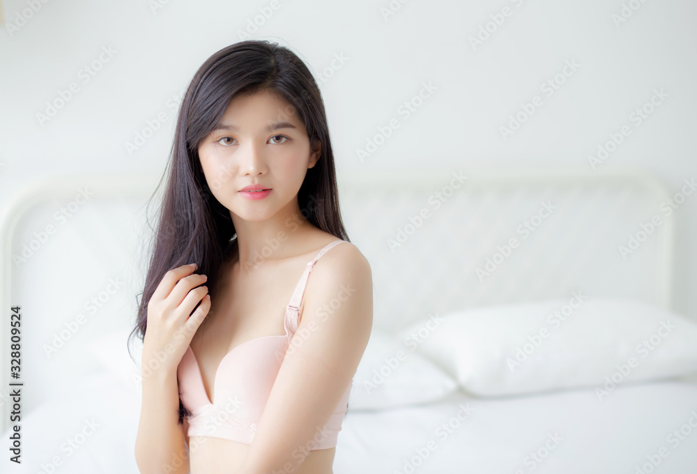 Beautiful portrait young asian woman sexy in underwear figure fit relax with seductive in bedroom, beauty asia girl body slim in lingerie confident and happy stand in bedchamber, lifestyle concept. Beautiful portrait young asian woman sexy in underwear figure fit relax with seductive in bedroom, beauty asia girl body slim in lingerie confident and happy stand in bedchamber, lifestyle concept.