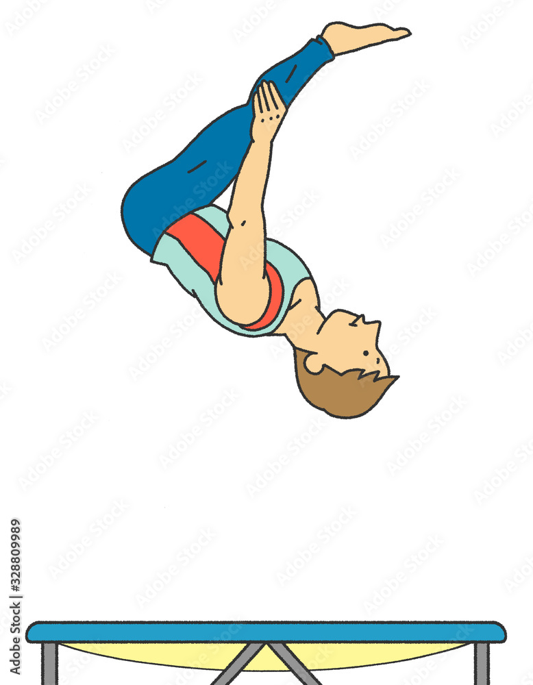 トランポリン選手のイラスト Stock Illustration Adobe Stock