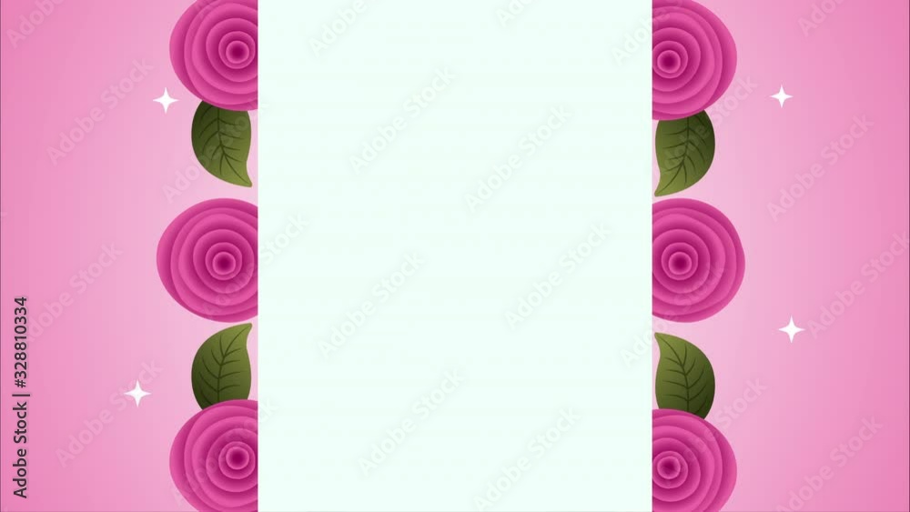 beautifull roses flowers garden frame animation beautifull roses flowers garden frame animation