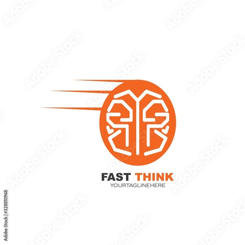 Brain illustration vector icon Logo design