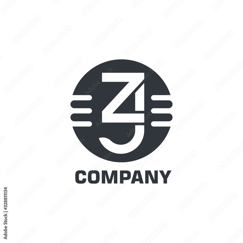 Obraz premium zj Letter Logo Template Vector