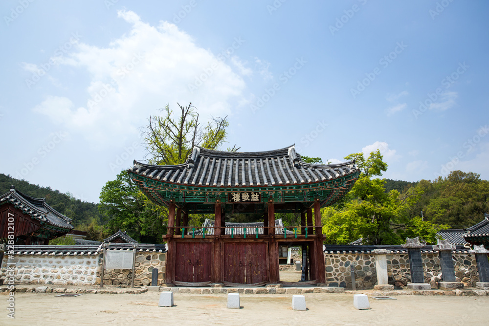 Museongseowon Confucian Academy in Miryang-si, South Korea. Seowon is a school of Joseon Dynasty.