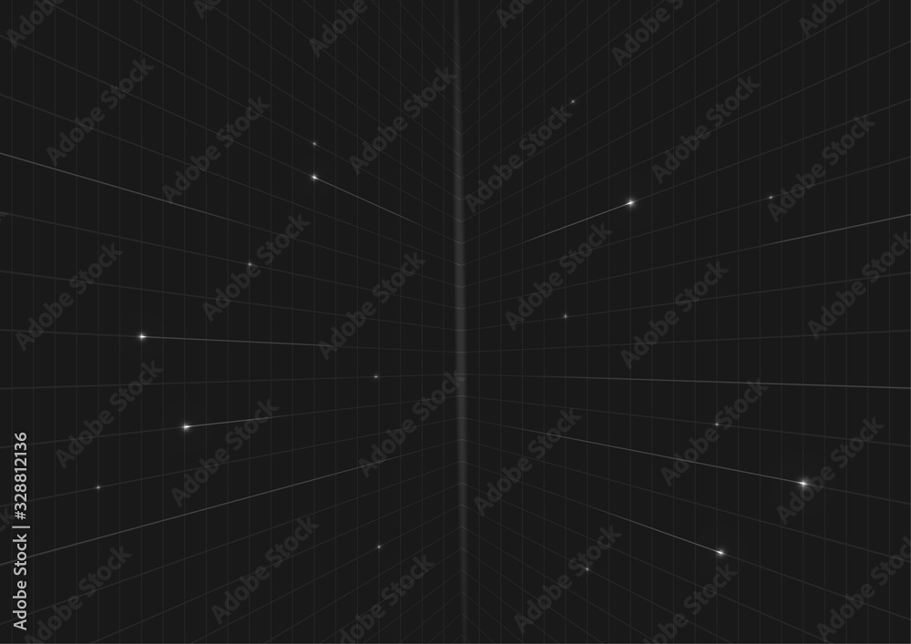 Vector : Perspective grid on black background Vector : Perspective grid on black background