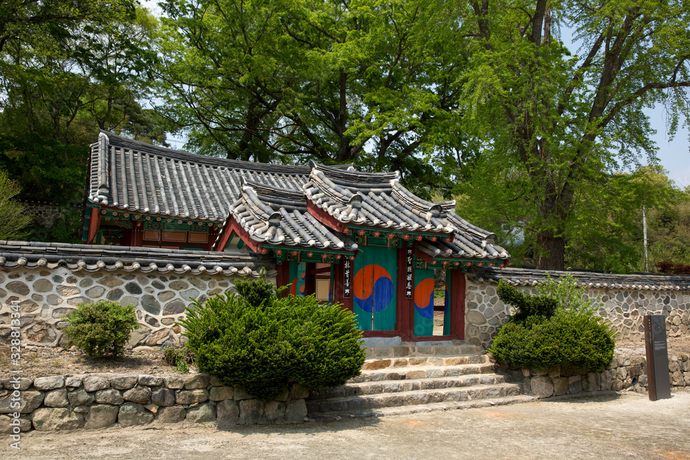 Museongseowon Confucian Academy in Miryang-si, South Korea. Seowon is a school of Joseon Dynasty.