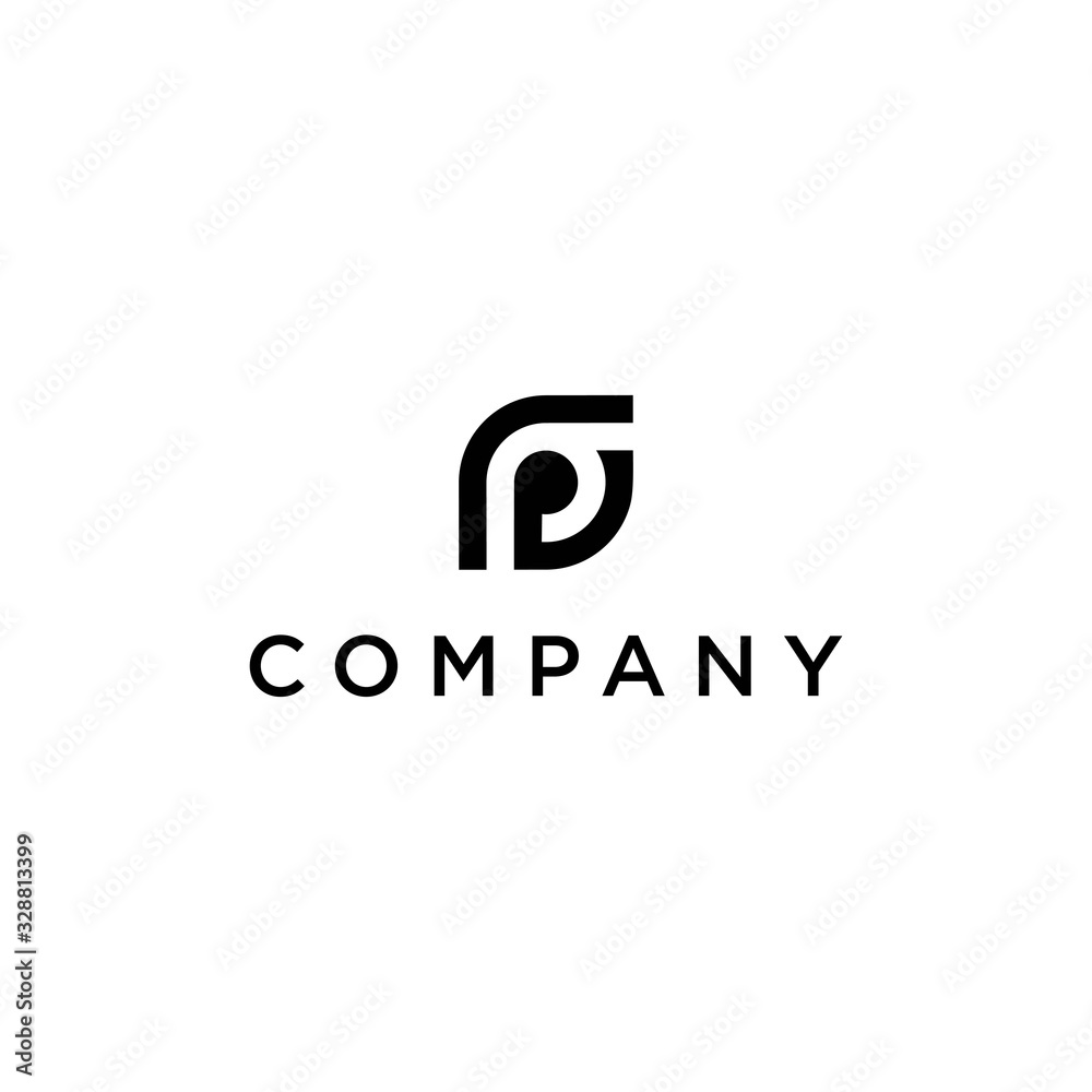 Modern P Initial Logo Design with Abstract Leaf and Geometric Elements for Technology, Eco, and Corporate Branding Modern P Initial Logo Design with Abstract Leaf and Geometric Elements for Technology, Eco, and Corporate Branding