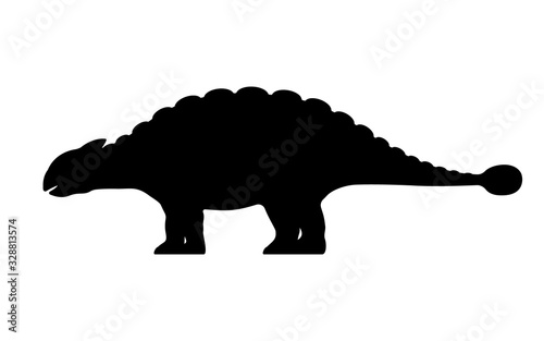 Vector ankylosaurus silhouette photo