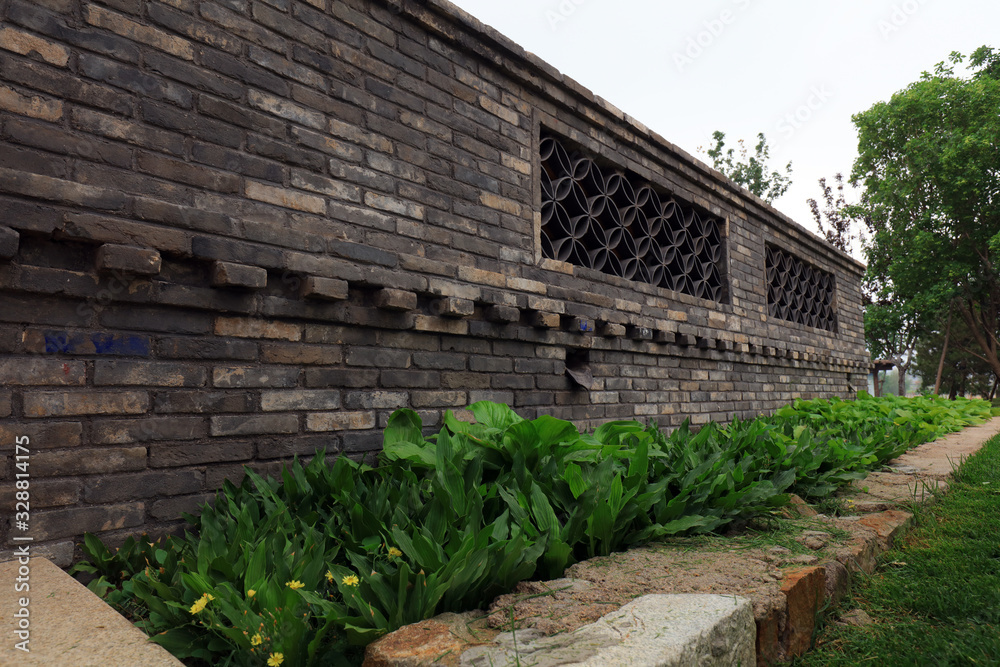 Chinese Antique Architecture and Lawn Chinese Antique Architecture and Lawn