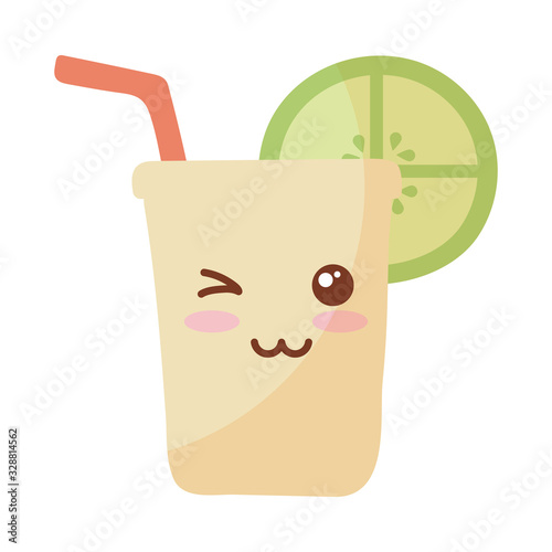 delicious cocktail on white background