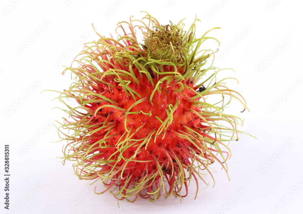 Fototapeta premium Rambutan on white background