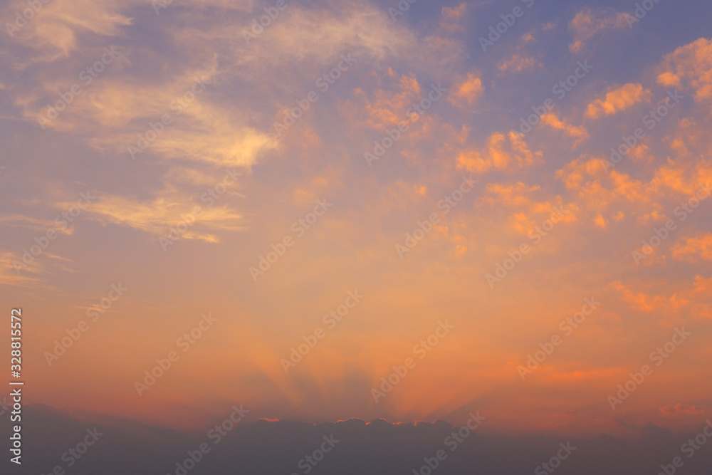 The sky in the evening. As a natural background image