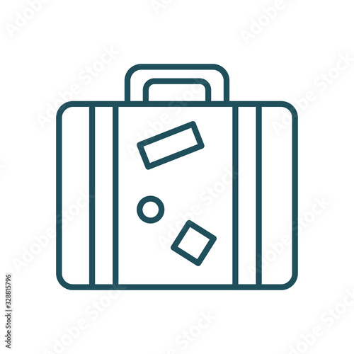 Isolated bag line style icon vector design