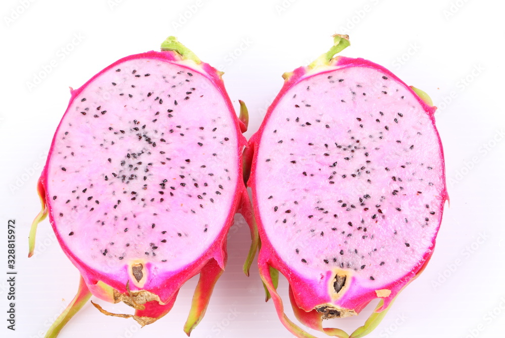 Dragon Fruit isolated against white background. Dragon Fruit isolated against white background.