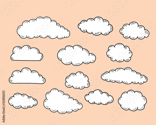 Wallpaper Mural Hand Drawn Cloud Torontodigital.ca