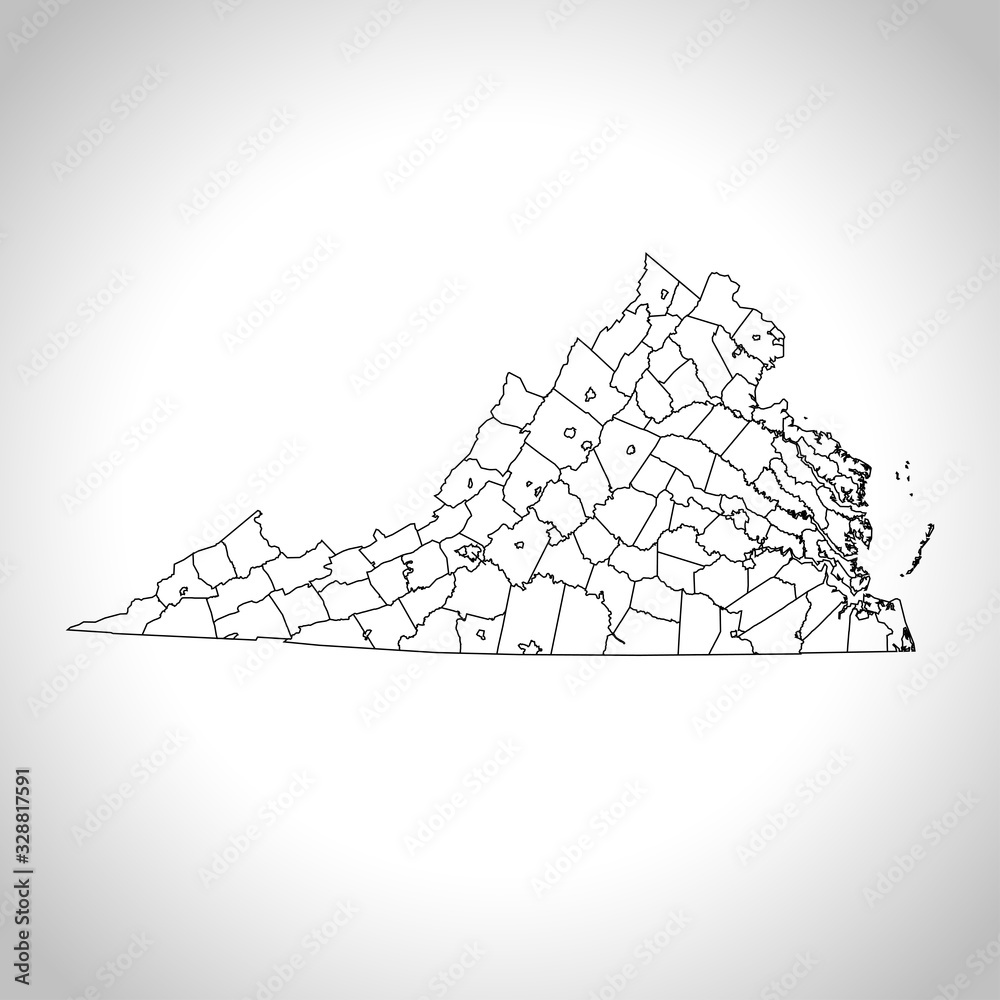 Obraz map of Virginia