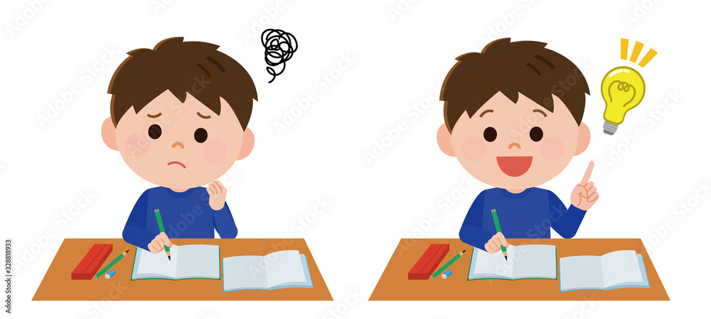 小学生 男の子 難しい 理解する イラスト 小学生 男の子 難しい 理解する イラスト