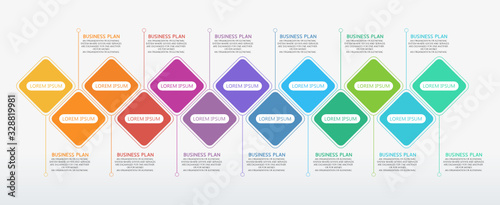 vector illustration Can be used for process, presentations, layout, banner,info graph There are 13 steps or layers.