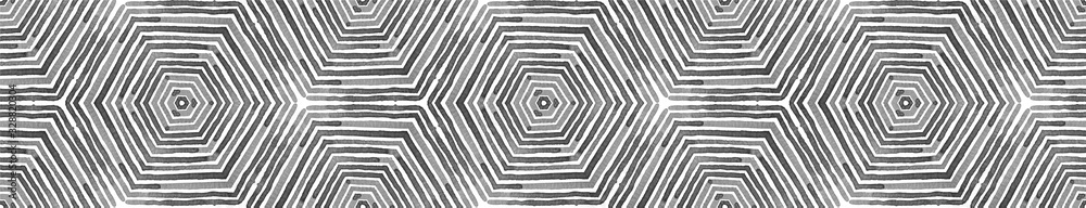 Black and white Seamless Border Scroll. Geometric Black and white Seamless Border Scroll. Geometric