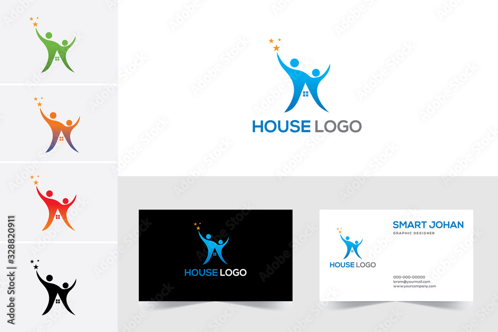 Real estate logo icon with shine graphic element. Real estate logo icon with shine graphic element.