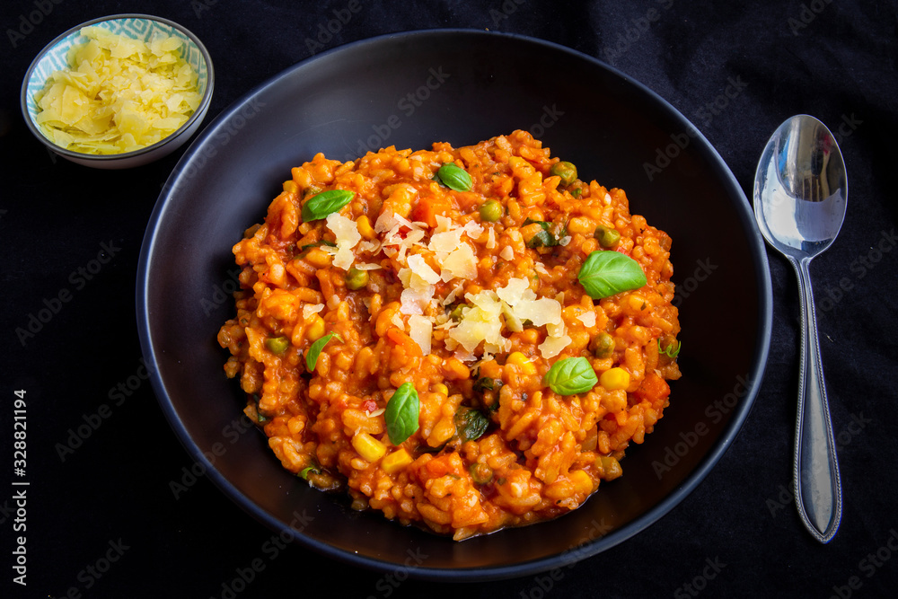 Italian risotto with tomatoes