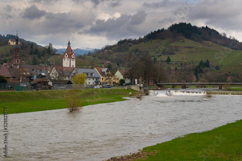 gengenbach im Kinzigtal bei Hochwasser