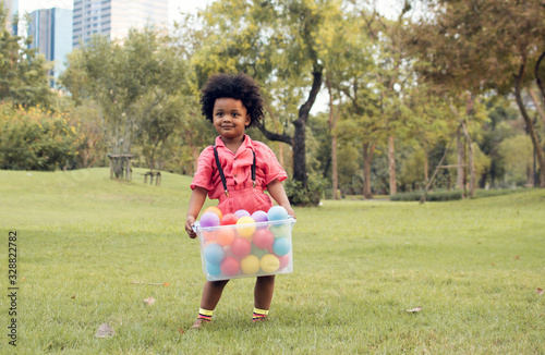 An african boy in backyard