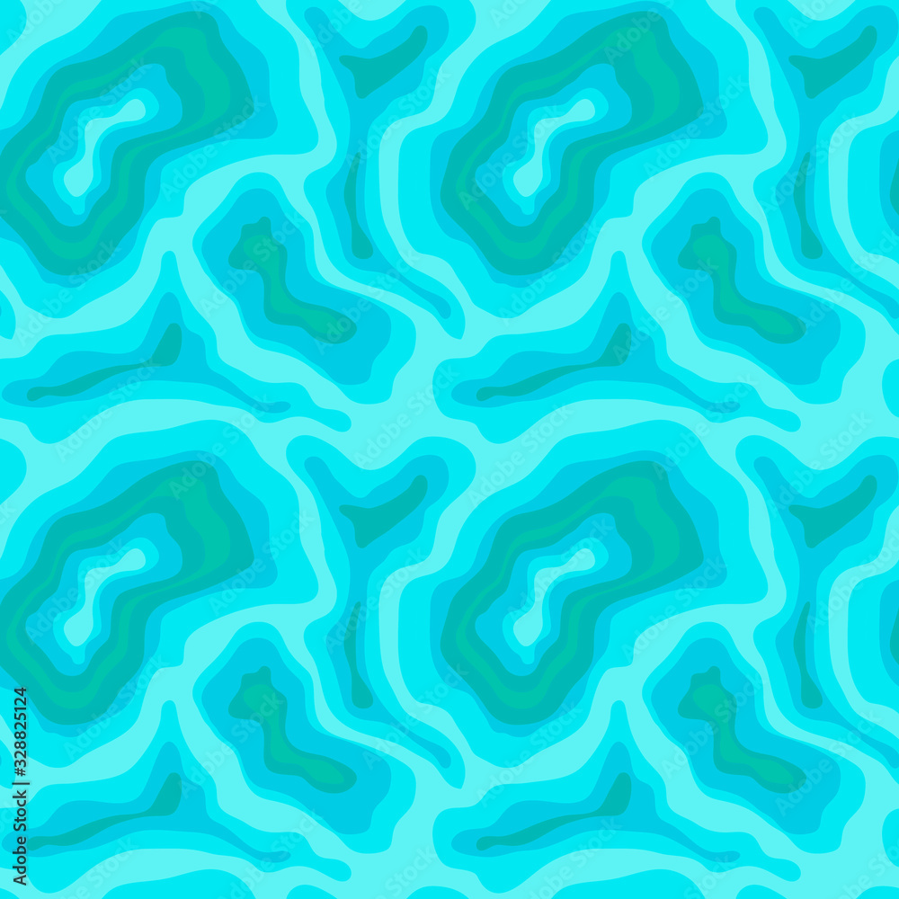 Fototapeta premium Terrazzo seamless pattern. Shades of turquoise . Stylish stone textures . Wallpapers, web backgrounds, fabric designs, covers and other surfaces