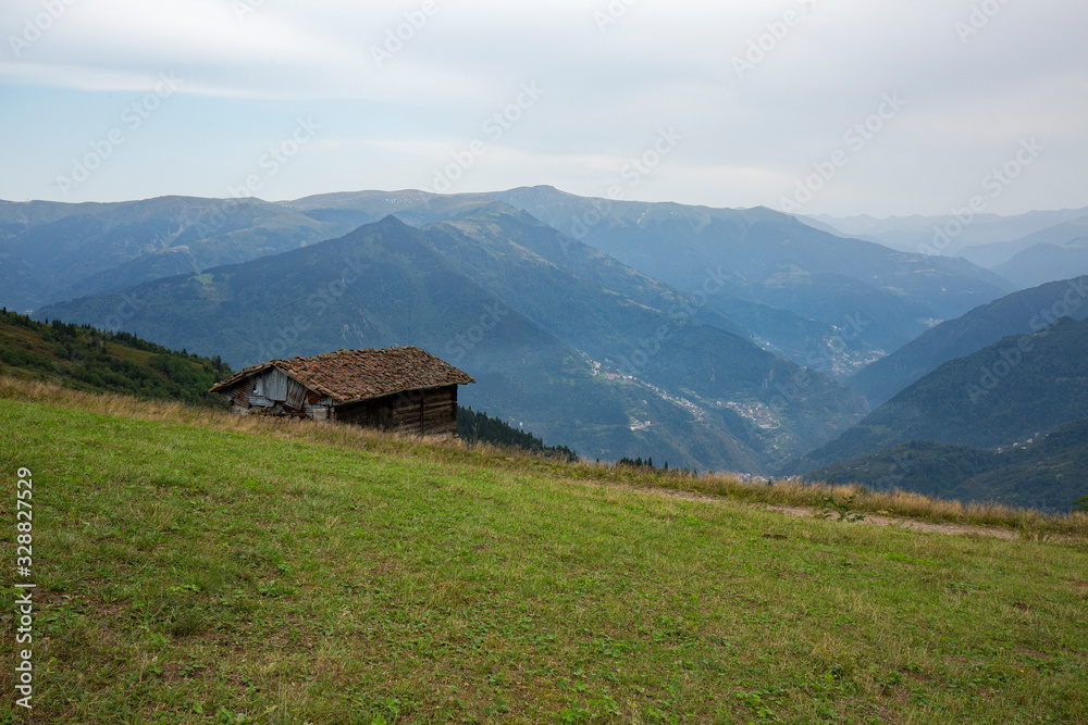 Village house with amazing view in Trabzon Plateau in turkey