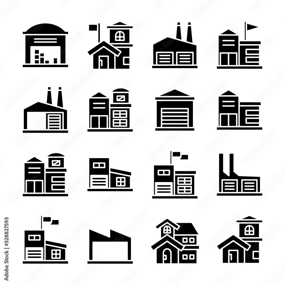 building and construction icons vector set building and construction icons vector set
