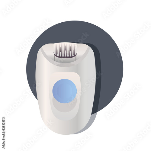 modern electric epilator hair removal skin care concept vector illustration